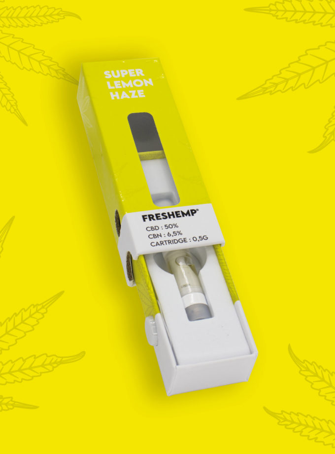 cartridge freshemp 50% cbd 6,5% cbn 0,5ml - lemon haze - produit