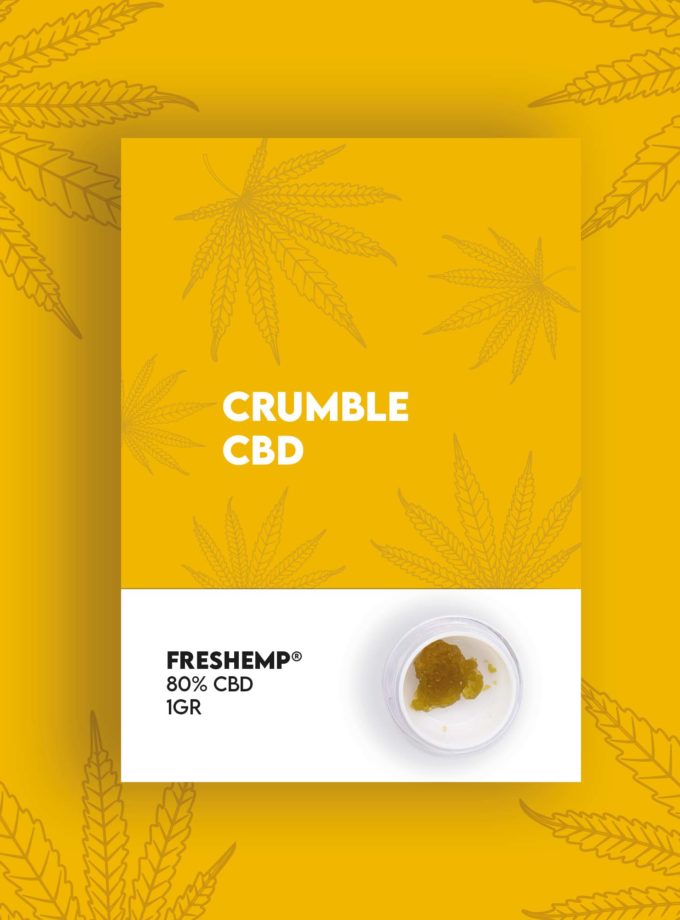 crumble 80% cbd freshemp 1gr - extrait cannabis package - recto
