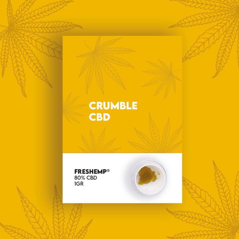 crumble 80% cbd freshemp 1gr - extrait cannabis package - recto