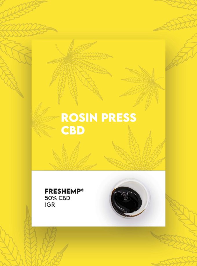 rosin press 50% cbd freshemp 1gr - extrait cannabis package - recto