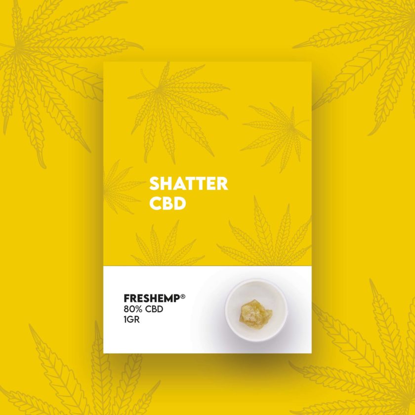 shatter 70% cbd freshemp 1gr - extrait cannabis package - recto